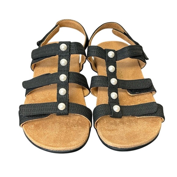 Vionic Amber Pearl Black Slingback Comfort Casual Sandals Women's Size 8.5 Wide - Picture 2 of 11